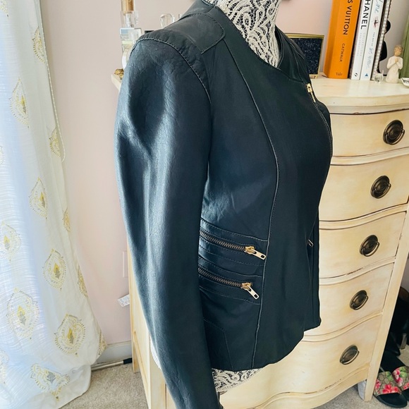 Maje Lamb Leather Moto Jacket - Picture 9 of 16